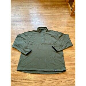Pnuma Outdoors Durango Fleece Pullover Army Green 1/4 Zip Breathable Soft Warm